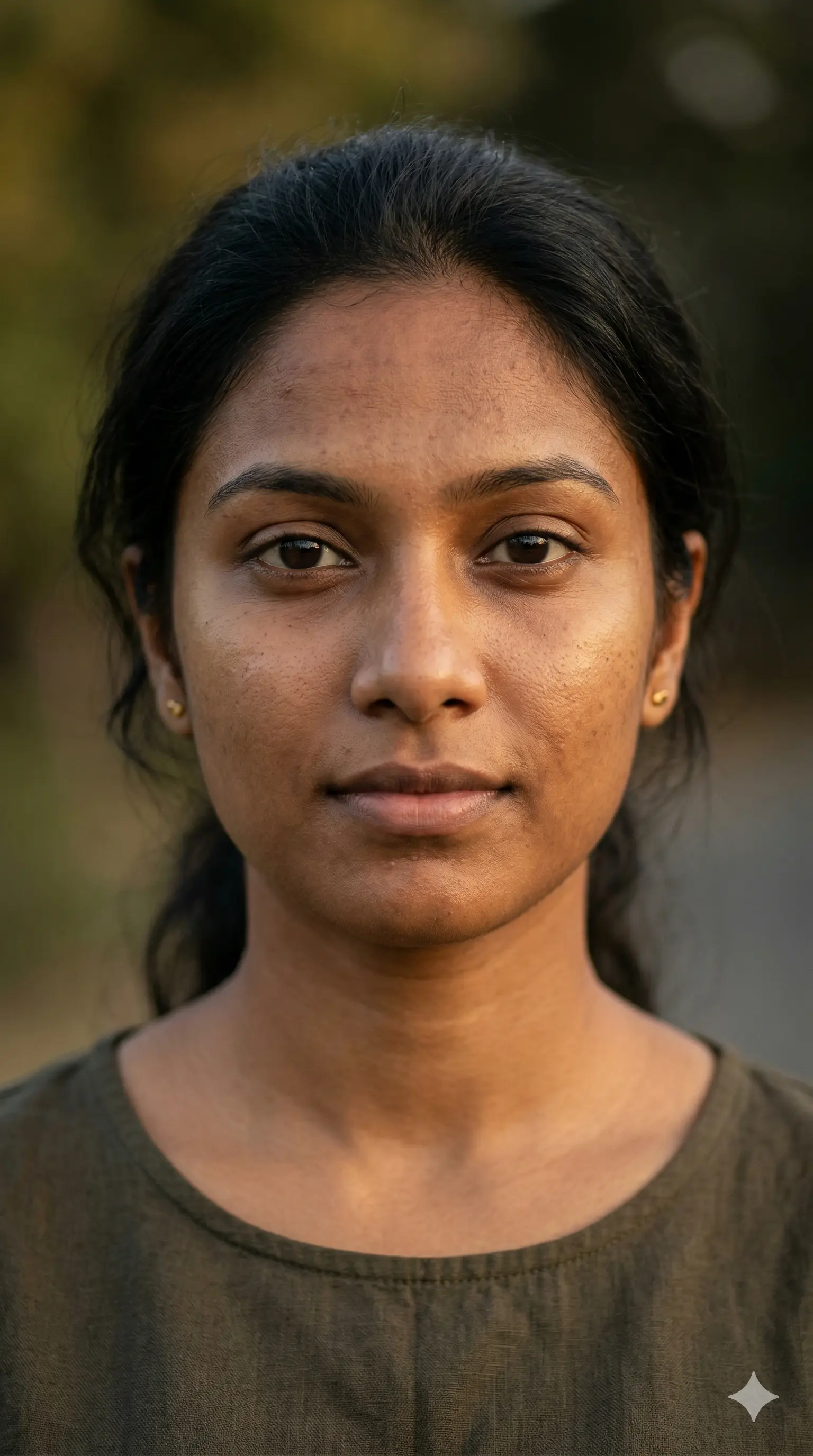 AI skin analysis of an Indian woman